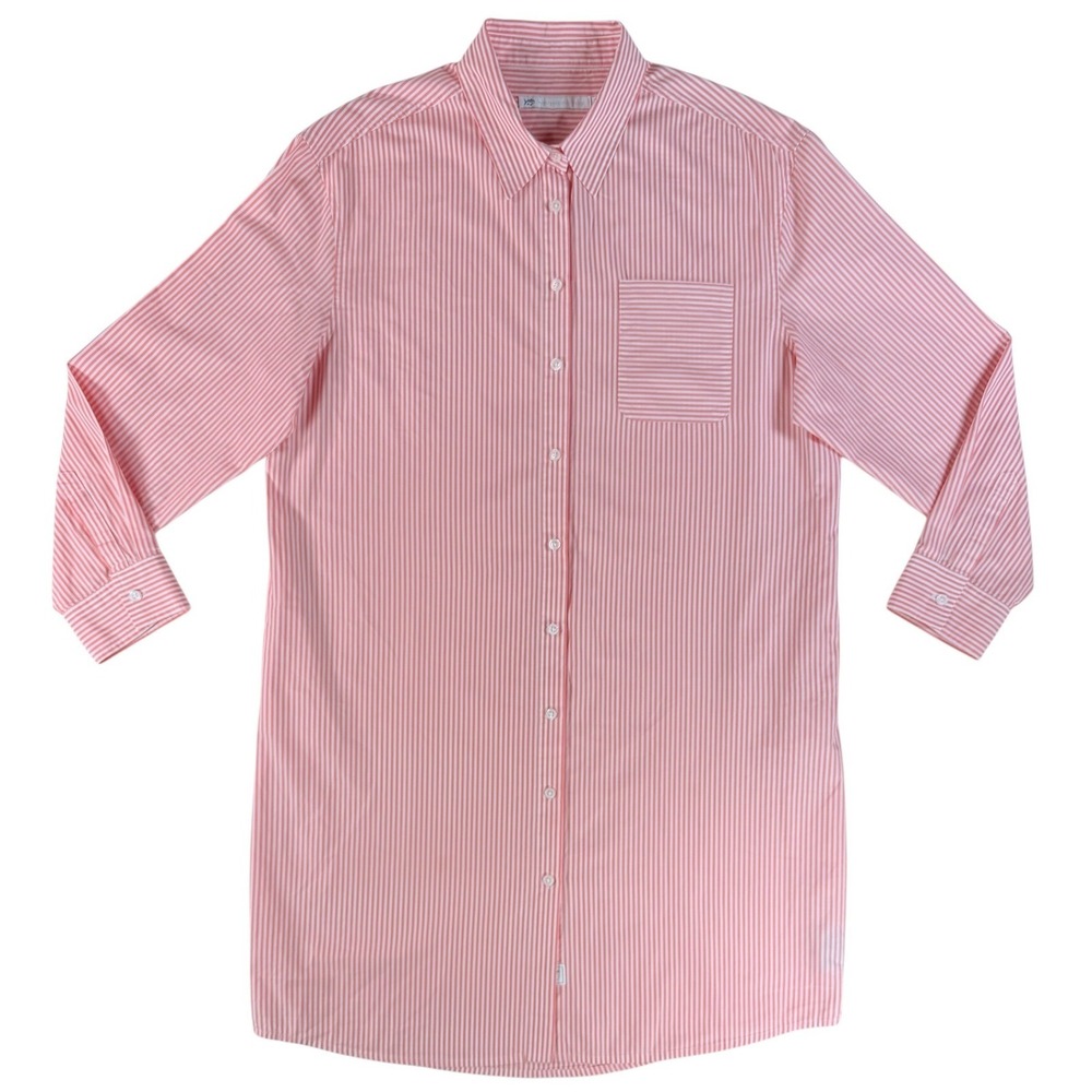Southern Tide Cam Stripe Poplin Dress Womens M Pink White Preppy Coastal - Picture 2 of 13